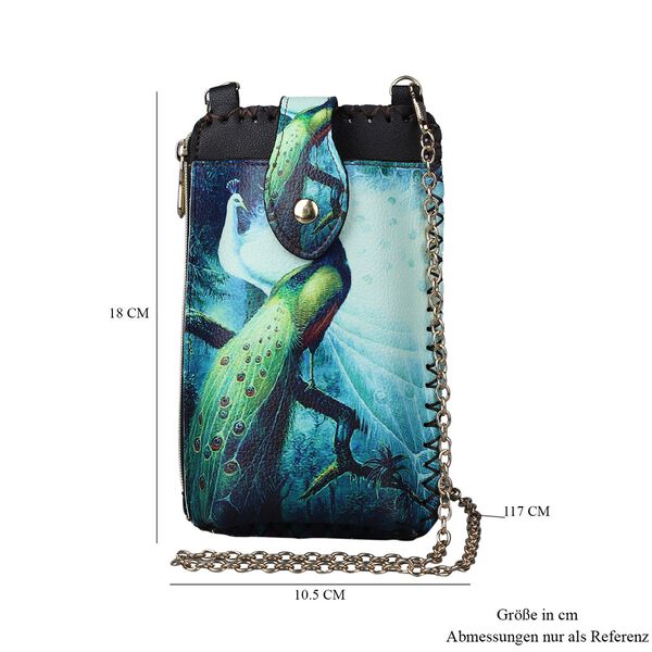 Handy Crossbody-Tasche, Pfau image number 7