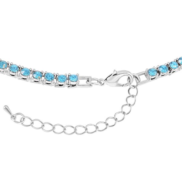 Kunsthandwerklicher blauer Kristall-Anh&auml;nger mit 50cm Halskette image number 3