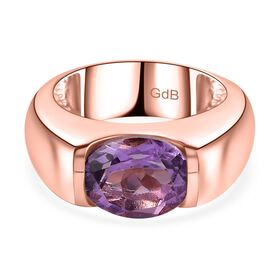 Rose De France Amethyst Ring, Messing, (Größe 18.00) ca. 2.40 ct