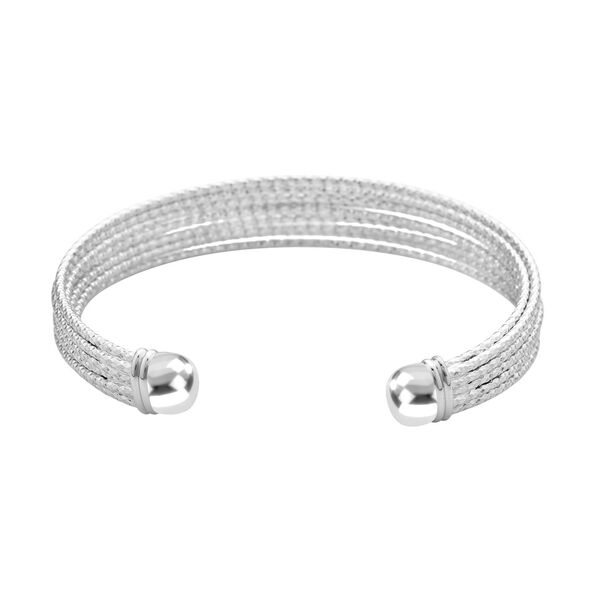 Designer Inspirierter Armreif, ca. 19 cm, silberfarben image number 5