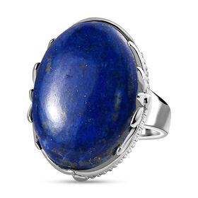 Lapislazuli Ring, Edelstahl (Größe 17.00) ca. 22.84 ct