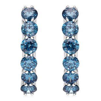 Lab Grown Diamant VS Ohrringe 925 Silber platiniert ca. 2,16 ct.