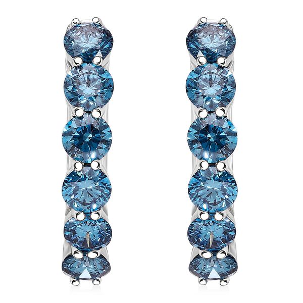 LUXURIANT DIAMOND - Lab Grown Diamant VS Ohrringe 925 Silber platiniert ca. 2.16 ct