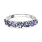 Tansanit Ring, 925 Silber platiniert (Größe 21.00) ca. 0.97 ct