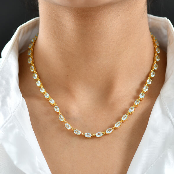 EverTrue himmelblaue Topas 45cm Halskette - 26,56 ct. image number 3