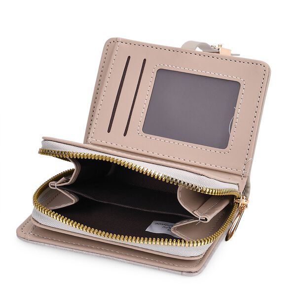 2-teiliges Geldb&ouml;rsen-Set im Krokopr&auml;gungs-Design, Lange Geldb&ouml;rse 20x10x3cm und Bifold-Geldb&ouml;rse 12x9x3,5cm, Grau image number 8