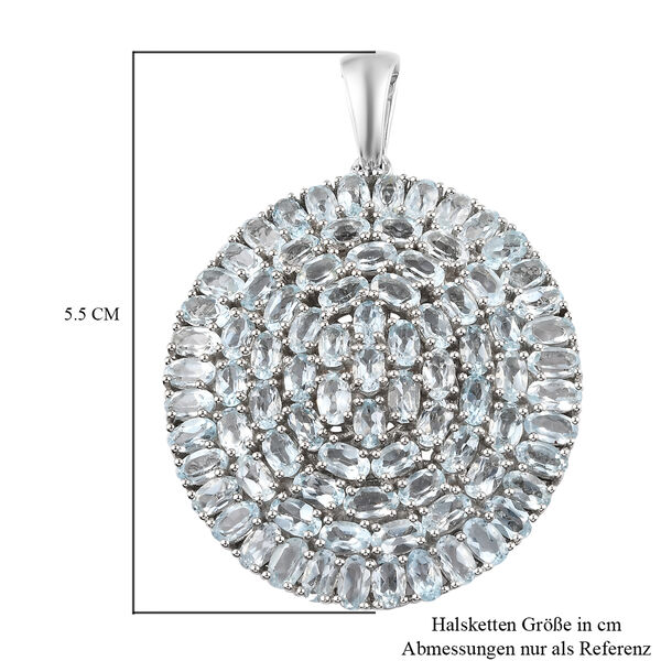Himmelblauer Topas Anh&auml;nger 925 Silber platiniert ca. 23,15 ct image number 5