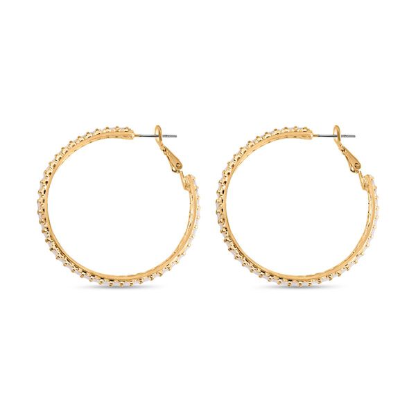 Weißer Zirkonia Ohrringe, goldfarben image number 3