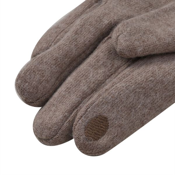 Kaschmirhandschuhe mit Mikroplüschfutter, Braun image number 6