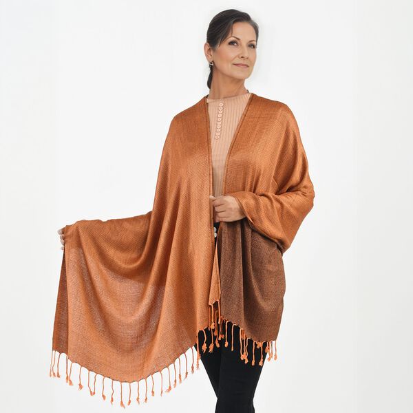 Doppelgewebter Schal, braun image number 3