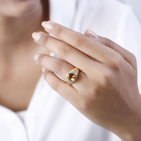 AAA Premium brasilianischer Heliodor und Zirkon-Ring - 2,59 ct. image number 2