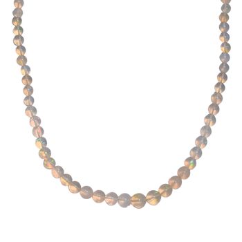 Nat&uuml;rliche, &auml;thiopische Opal-Halskette, 50 cm - 53 ct.