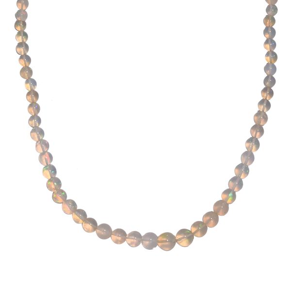 Nat&uuml;rliche, &auml;thiopische Opal-Halskette, 50 cm - 53 ct. image number 4