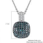 Blauer Diamant Anhänger mit Kette im Schmuckset, 925 Silber platiniert ca. 0,50 ct image number 6