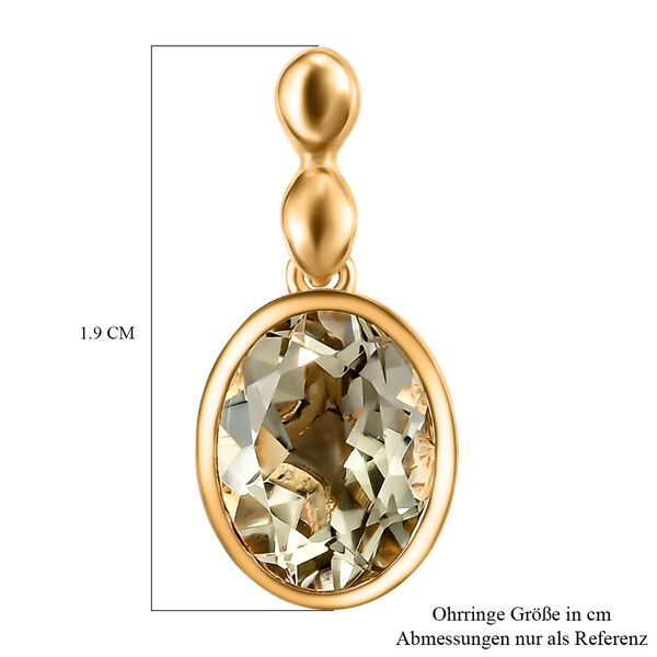 Ouro Verde Quarz Solit&auml;r Ohrh&auml;nger in Silber, 3,28 ct. image number 6