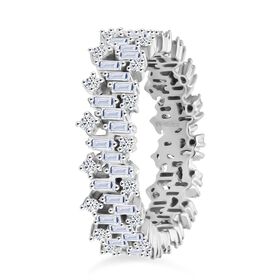 LUXURIANT DIAMOND - Lab Grown Diamant SI-GH SGL zertifiziert Ring, 925 Silber rhodiniert (Größe 18.00) ca. 1,00 ct