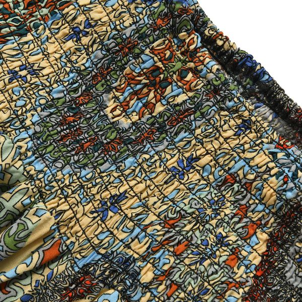 Taillen-Culottes mit Smok-Detail und Kaleidoskop-Muster, Einheitsgr&ouml;&szlig;e, blau image number 2