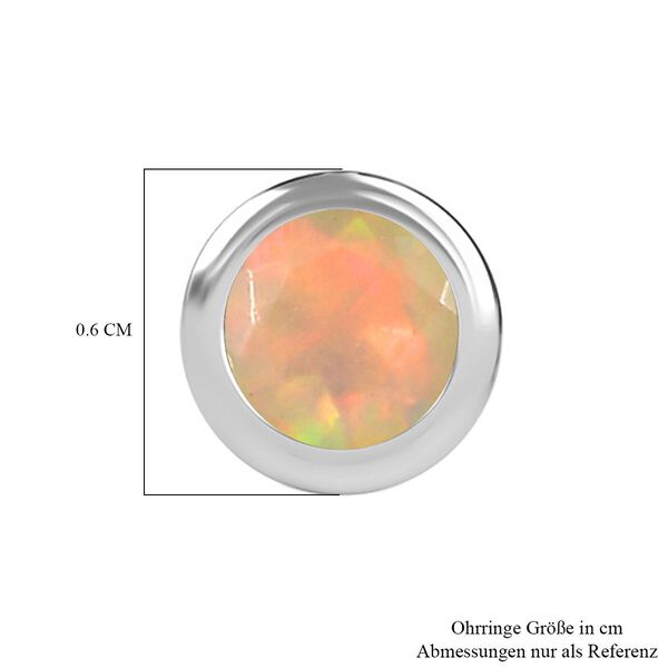 Nat&uuml;rliche, &auml;thiopische Welo Opal Ohrringe, 925 Silber rhodiniert - 0,35 ct. image number 7