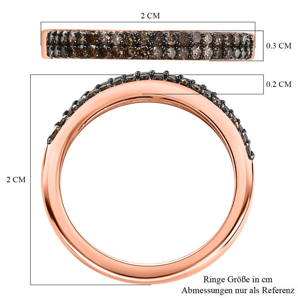 Natürlicher Champagner-Diamant-Bandring - 0,25 ct. image number 7