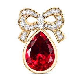 Labor Padparadscha Saphir und Zirkon Anhänger - 12,34 ct.