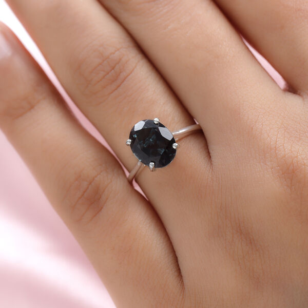 Alexandrit Triplett Quarz Solit&auml;r-Ring, 925 Silber  ca. 2,78 ct image number 3