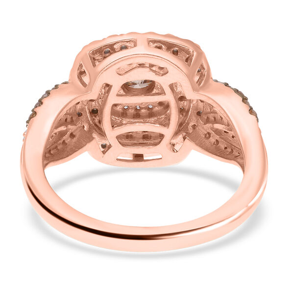 Natürlicher Champagner- und weißer Diamant-Ring - 1 ct. image number 5