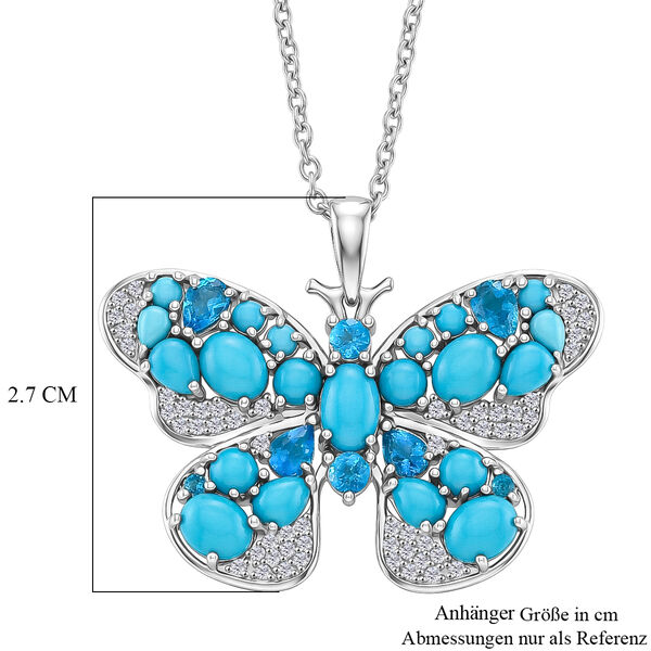 D'Joy Sleeping Beauty T&uuml;rkis Schmuckset ca. 45 cm 925 Silber Rhodiniert ca. 5,17 ct. image number 5