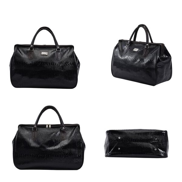 PASSAGE -  Reisetasche aus Kunstleder, 45x20x32cm, schwarz image number 4