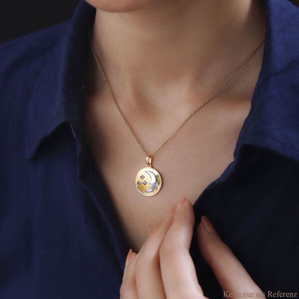 Cosmic Magic runder Anh&auml;nger, Gelbgold Vermeil Silver image number 1