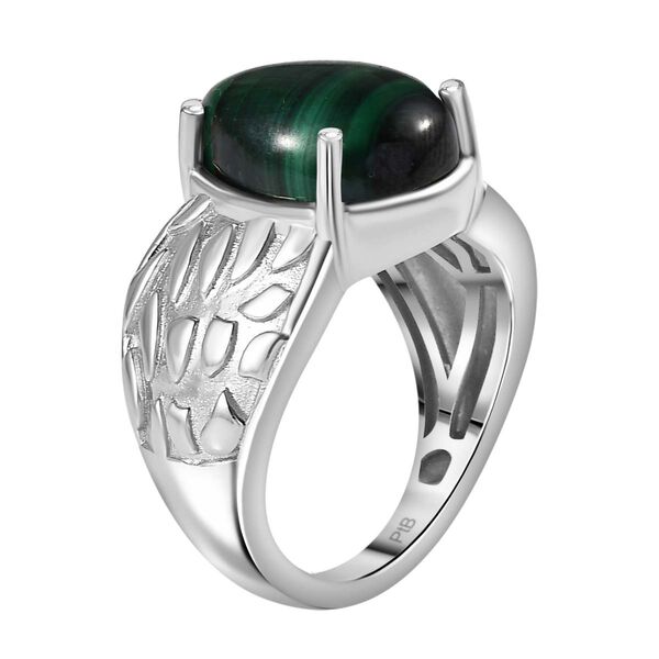 Malachit Ring, Silberton, (Gr&ouml;&szlig;e 19.00) ca. 6.73 ct image number 5