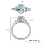 Espirito Santo Aquamarin und Diamant Ring 925 Silber platiniert  ca. 1,77 ct image number 6
