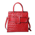 Crossbody Tasche aus echtem Leder mit Reißverschluss und mehreren Taschen, Größe 31x15x30 cm, Rot  image number 0