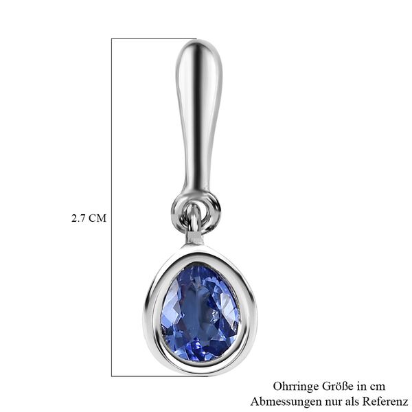 AA Tansanit Solit&auml;r Ohrh&auml;nger in Silber, 0,62 ct. image number 6