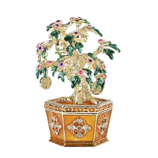Geldbaum-Schmuckschatulle, 12x6,5 cm, Gold image number 0