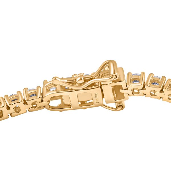D’Joy Moissanit 19cm Armband, 925 Silber 750 Gelbgold Vermeil - 13,58 ct. image number 4