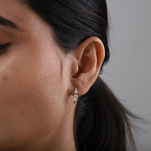 RHAPSODY halbe Diamant-Creolen image number 2