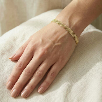 LA BELLA feinstes 925 Silber vergoldet Armband ca. 19 cm ca. 5,85g