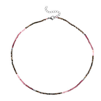 Mehrfarbig-Turmalin Halskette ca. 45 cm 316L Edelstahl ca. 20,00 ct.