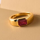 Afrikanischer Rubin-Ring, (Fissure gefüllt), 925 Silber vergoldet (Größe 20.00) ca. 1,62 ct image number 1