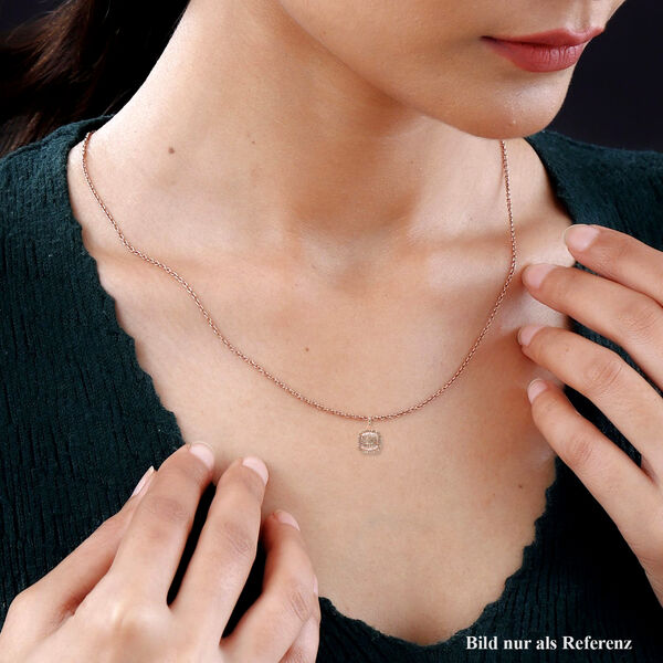 Nat&uuml;rlicher Champagner Diamant-Anh&auml;nger mit 50cm Kette - 0,50 ct. image number 2