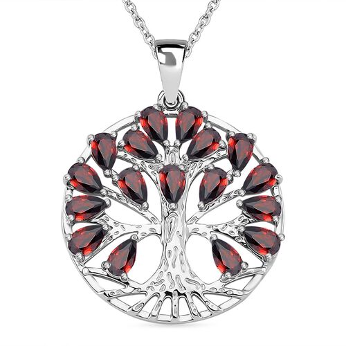 Roter Zirkonia Halskette ca. 50 cm Messing image number 0