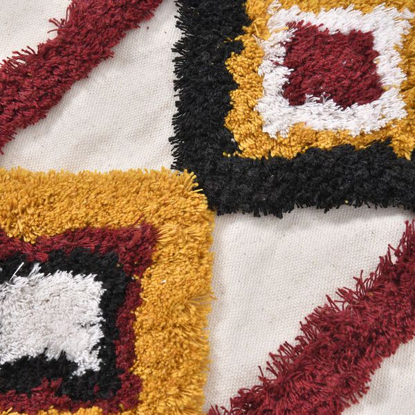 2er Set - Kissenbezug mit Quasten, Diamantmuster image number 9