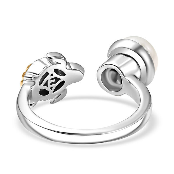 EVER TRUE Süßwasser Perle (7.5-8 mm) Ring Nickelfreies Messing Zweifarbige Beschichtung (Größe 17.00) image number 5