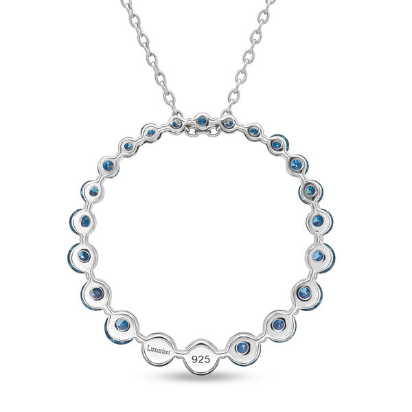 LUXURIANT DIAMOND - Lab Grown Blauer Diamant SI Schmuckset ca. 50 cm 925 Silber Rhodiniert ca. 1,07 ct. image number 4