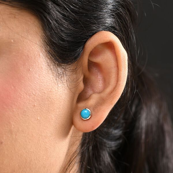 D'Joy AA Sleeping Beauty Türkis Ohrringe 925 Silber platiniert ca. 1.73 ct image number 3