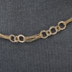 Modischer Gürtel mit Metallschnalle, 115 cm (65+50), gewebt, Gold image number 5