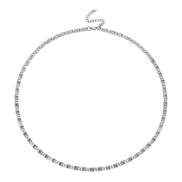 DESIGNER INSPIRIERT - 2er Fancy Ketten Set mit 5 cm Extender, Silberfarben image number 3