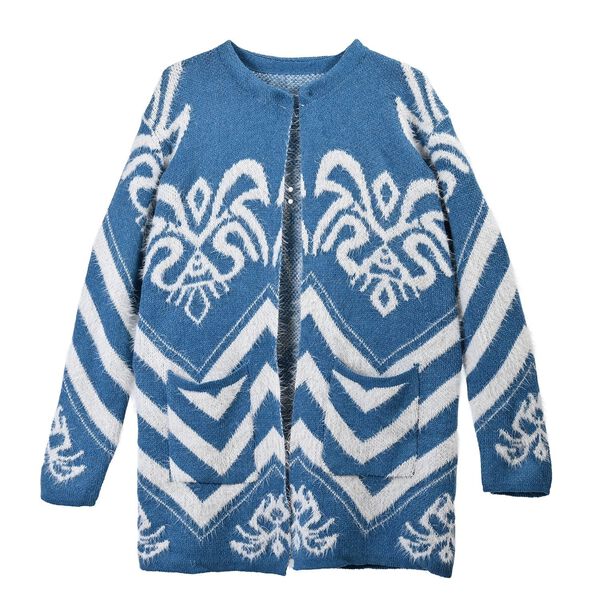 Kuscheliger Winter-Cardigan mit 2 Taschen, Einheitsgröße, blau image number 1