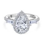 LUXURIANT DIAMOND - Lab Grown Diamant VS-EF IGI zertifiziert Ring 950 Platin (Größe 17.00) ca. 3,00 ct