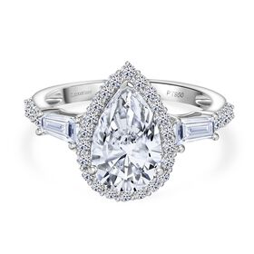LUXURIANT IGI zertifizierter VS-EF Labor Diamant Ring in 950 Platin - 3 ct.